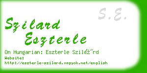 szilard eszterle business card